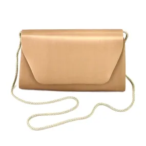 1950s Style Taupe Satin Handbag