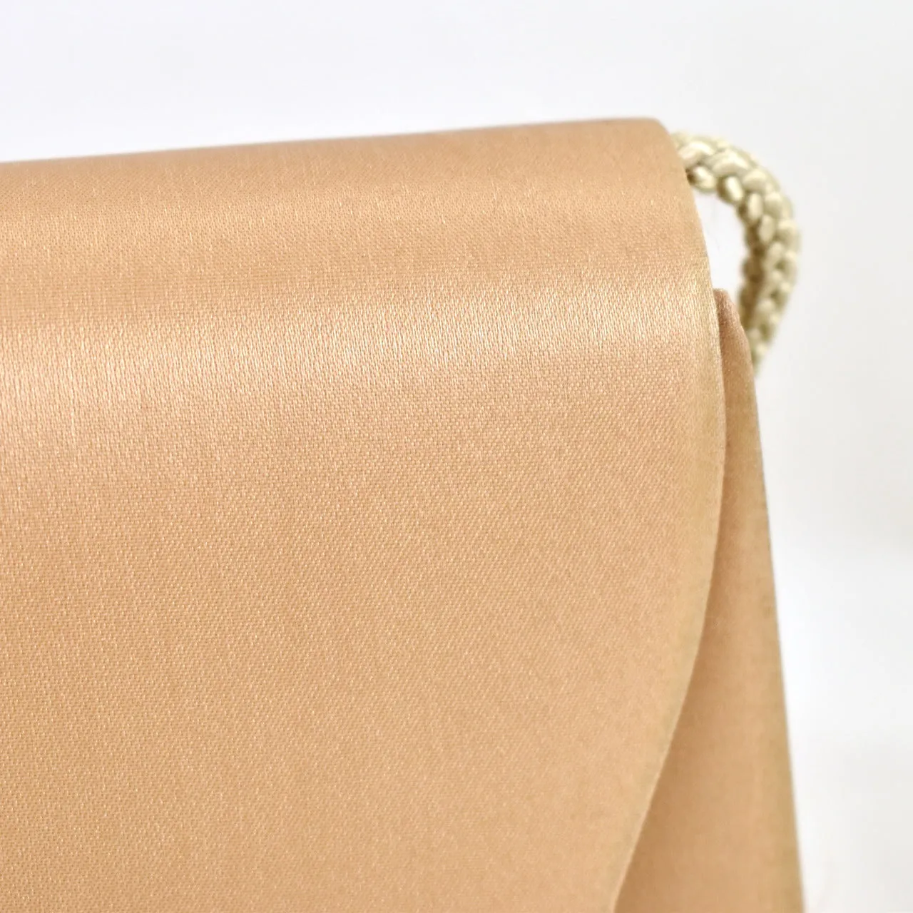 1950s Style Taupe Satin Handbag