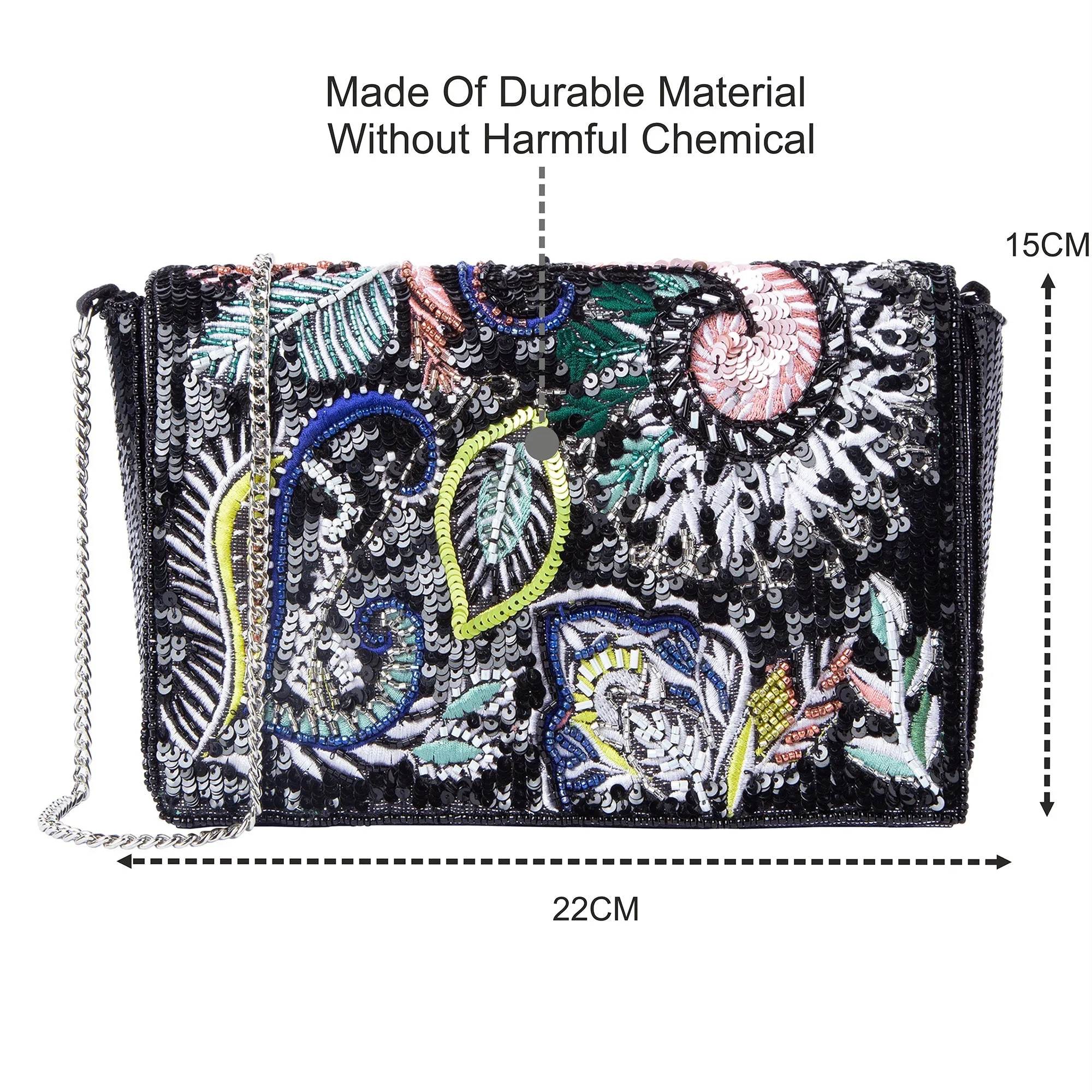 Accessorize London Women's Paisley Foldover Clutch