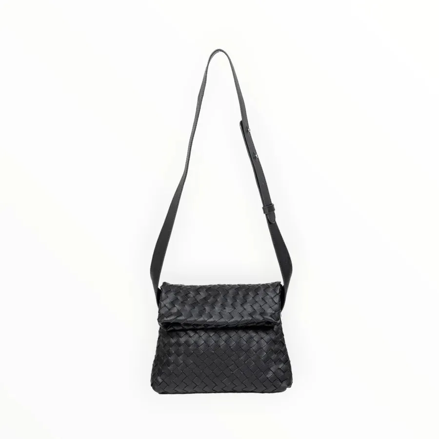 ALEO BELLA LEATHER HANDBAG BLACK