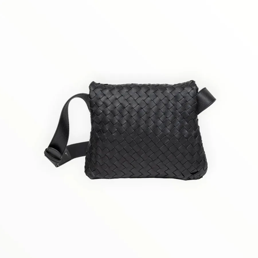 ALEO BELLA LEATHER HANDBAG BLACK