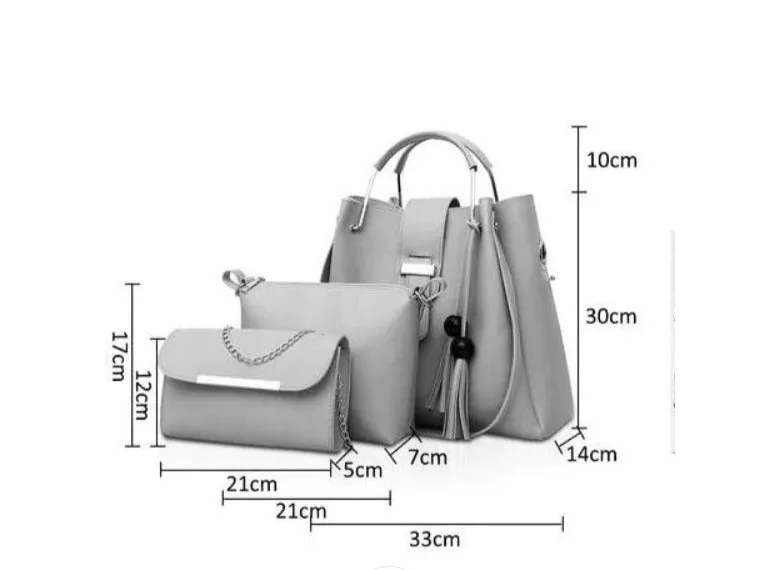 ALEXA 3 PIECE BLUE HANDBAG