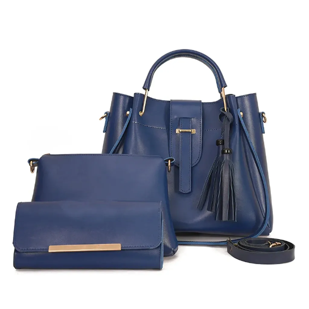 ALEXA 3 PIECE BLUE HANDBAG