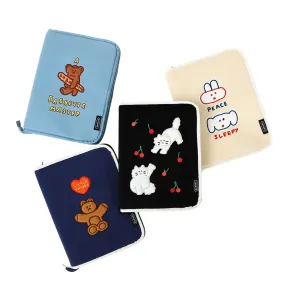 Animal Graphic Square 11" iPad Laptop Sleeves Cases Protective Covers Purses Handbags Pouches Sponge Cute Design Collage