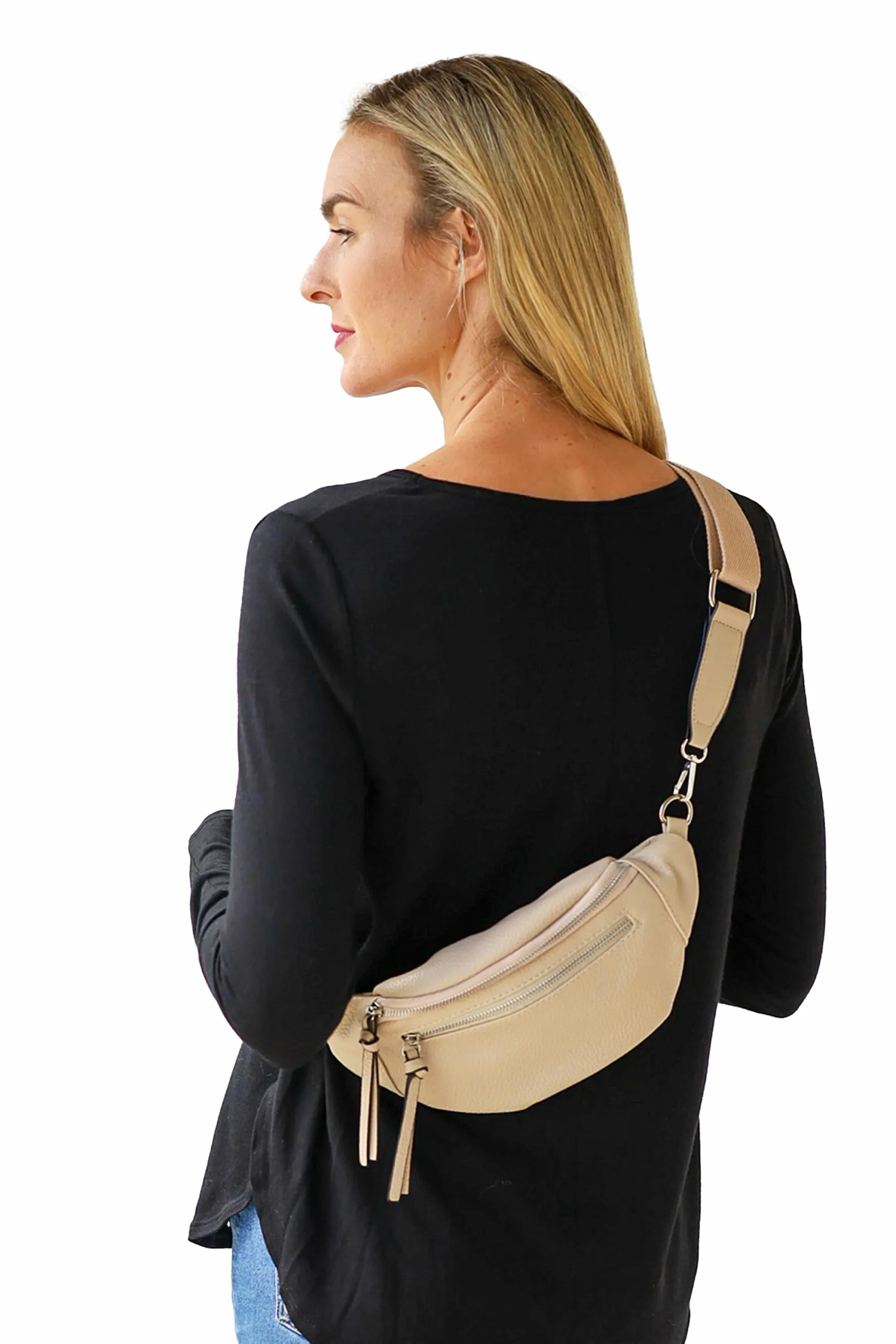 Archer House Cross Body Belt Bag - Stone