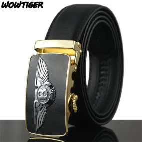 Automatic buckle men belts fashion business belt luxury men leather