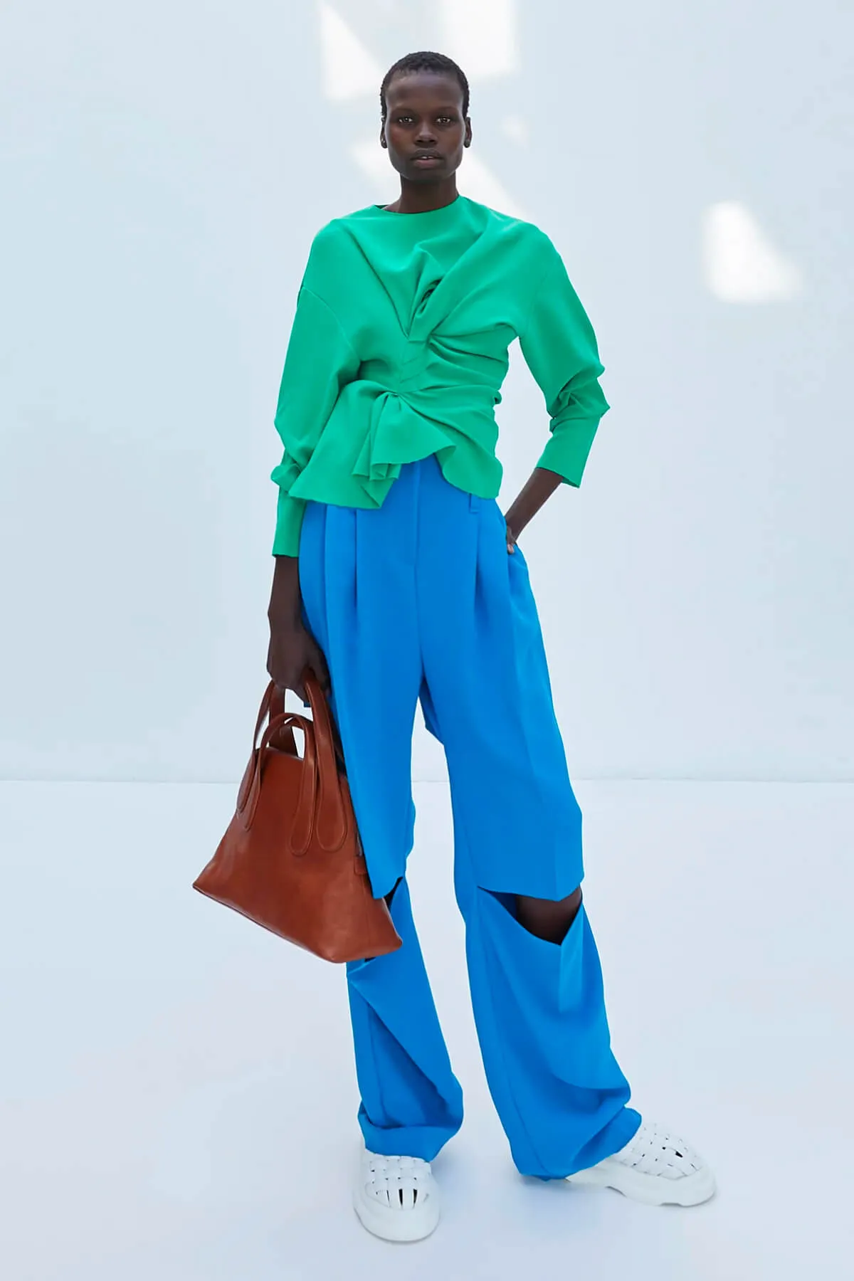 A.W.A.K.E. Mode Wide Leg Trousers - Blue