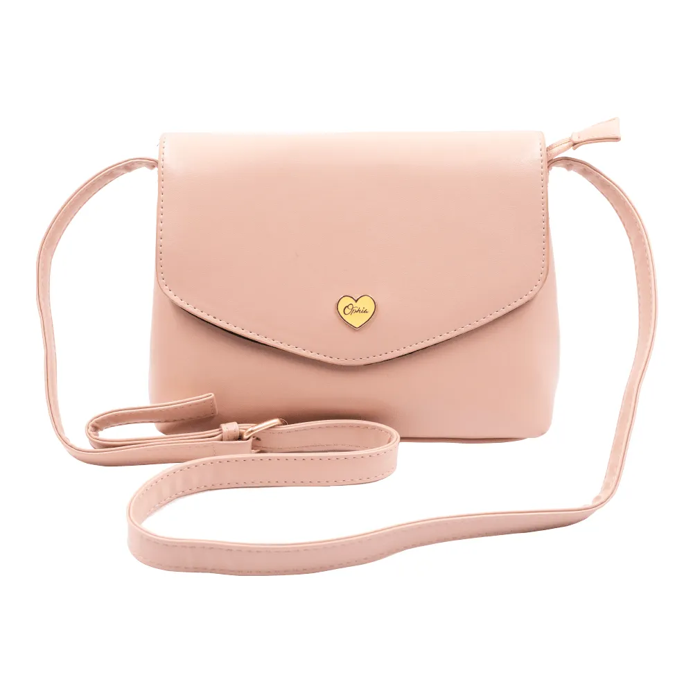 Bag- Pink Pu X-Body W/Magnet Heart Closure Ophia