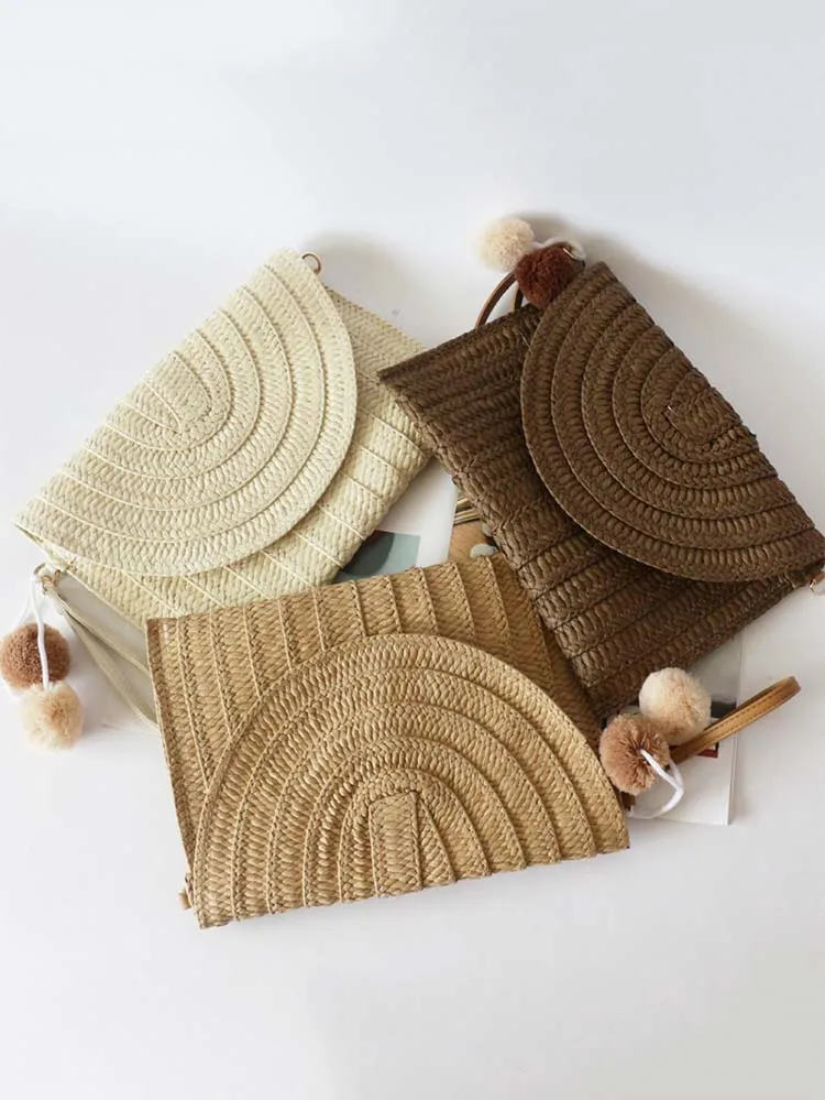 Beach Straw Crossbody Bag