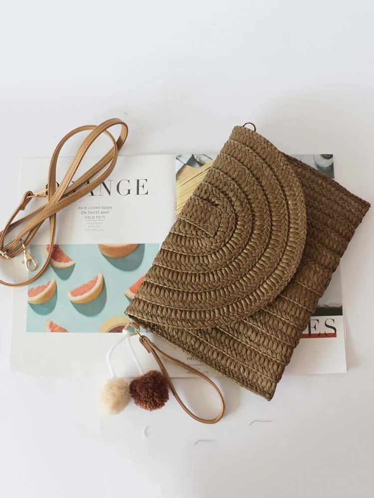 Beach Straw Crossbody Bag