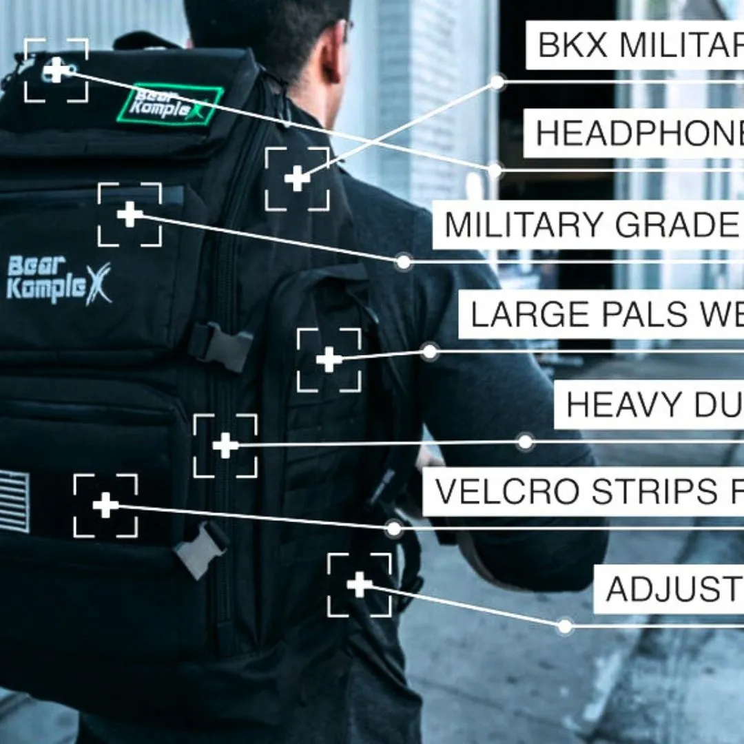 BKX Military Backpack - 50L Black