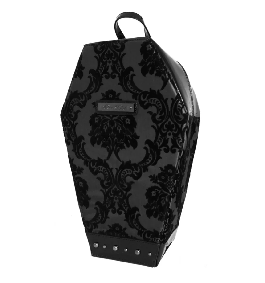 Black Damask Coffin Backpack