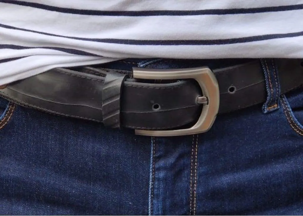 Black Vegan Upcycled Belt