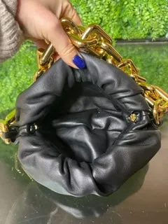 Bottega Veneta Chain Pouch Clutch Black