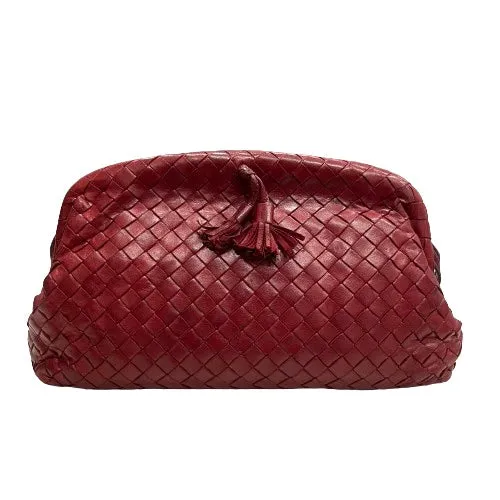 Bottega Veneta Vintage Red Intrecciato Leather Crossbody Bag