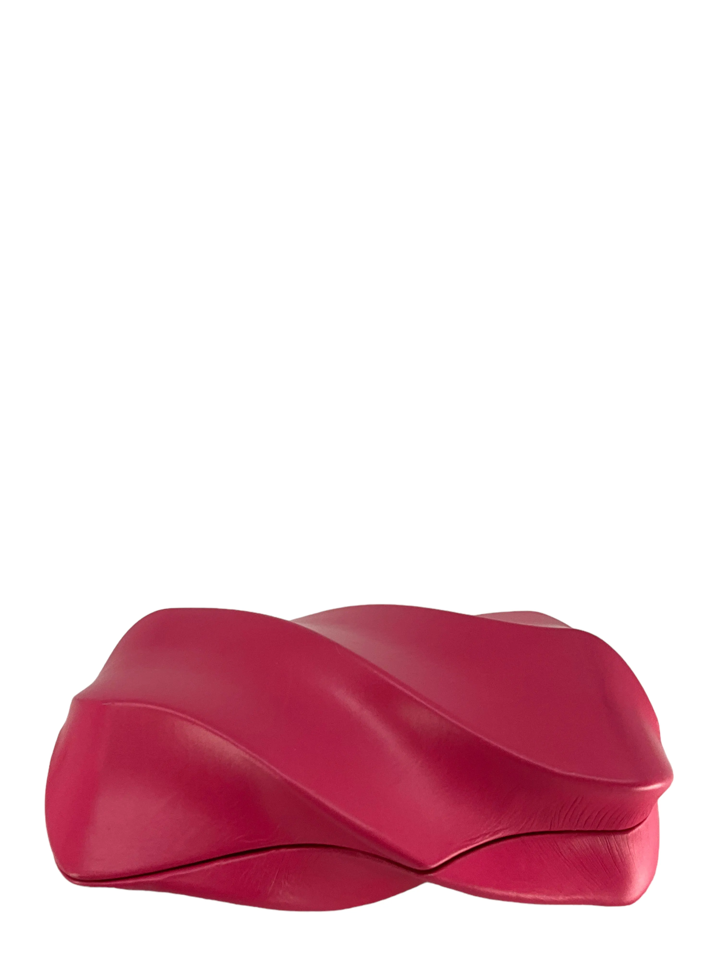 Bottega Veneta Whirl Pink Leather Clutch