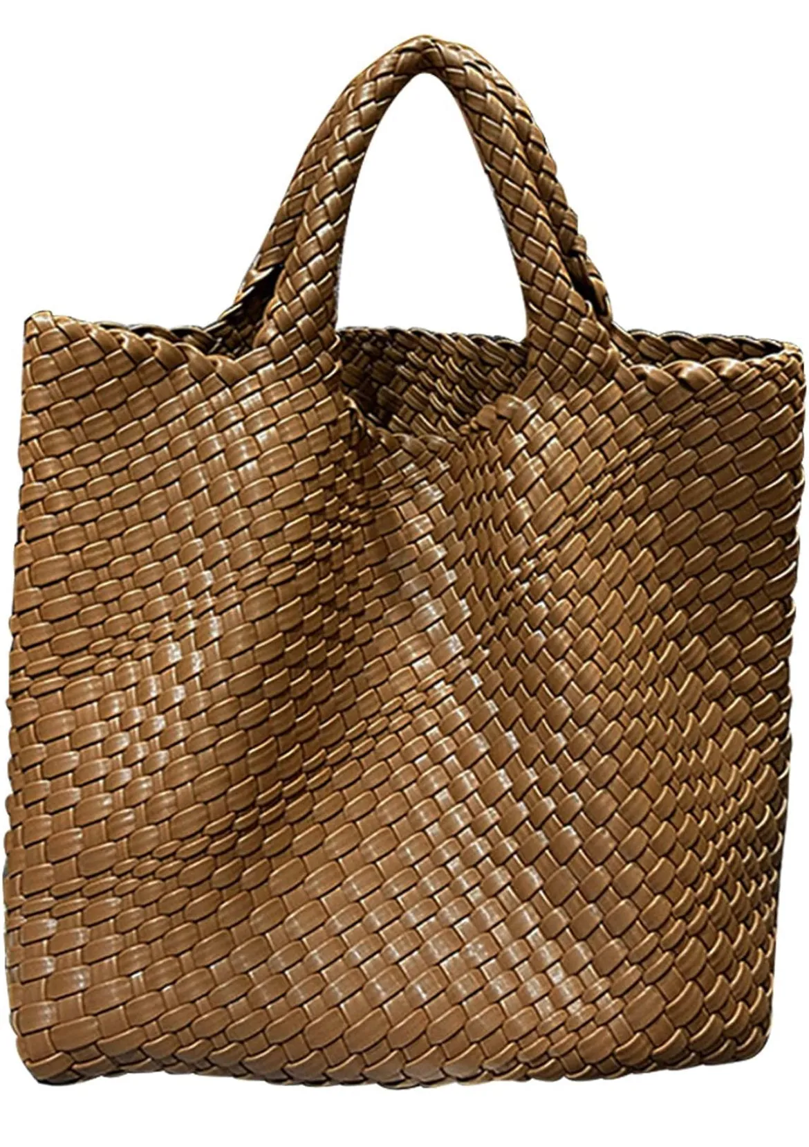 Braided neoprene tote with detachable mini bag inside