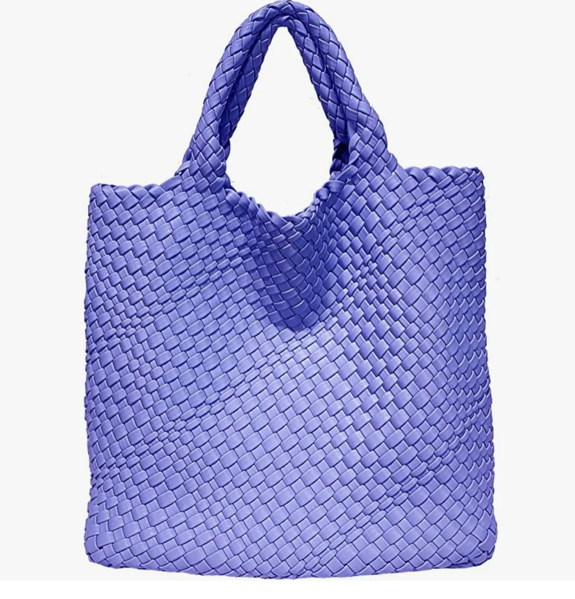 Braided tote with detachable mini bag inside *available in denim and vegan citrus, navy, taupe, pink, red, black, orange and kelly green!