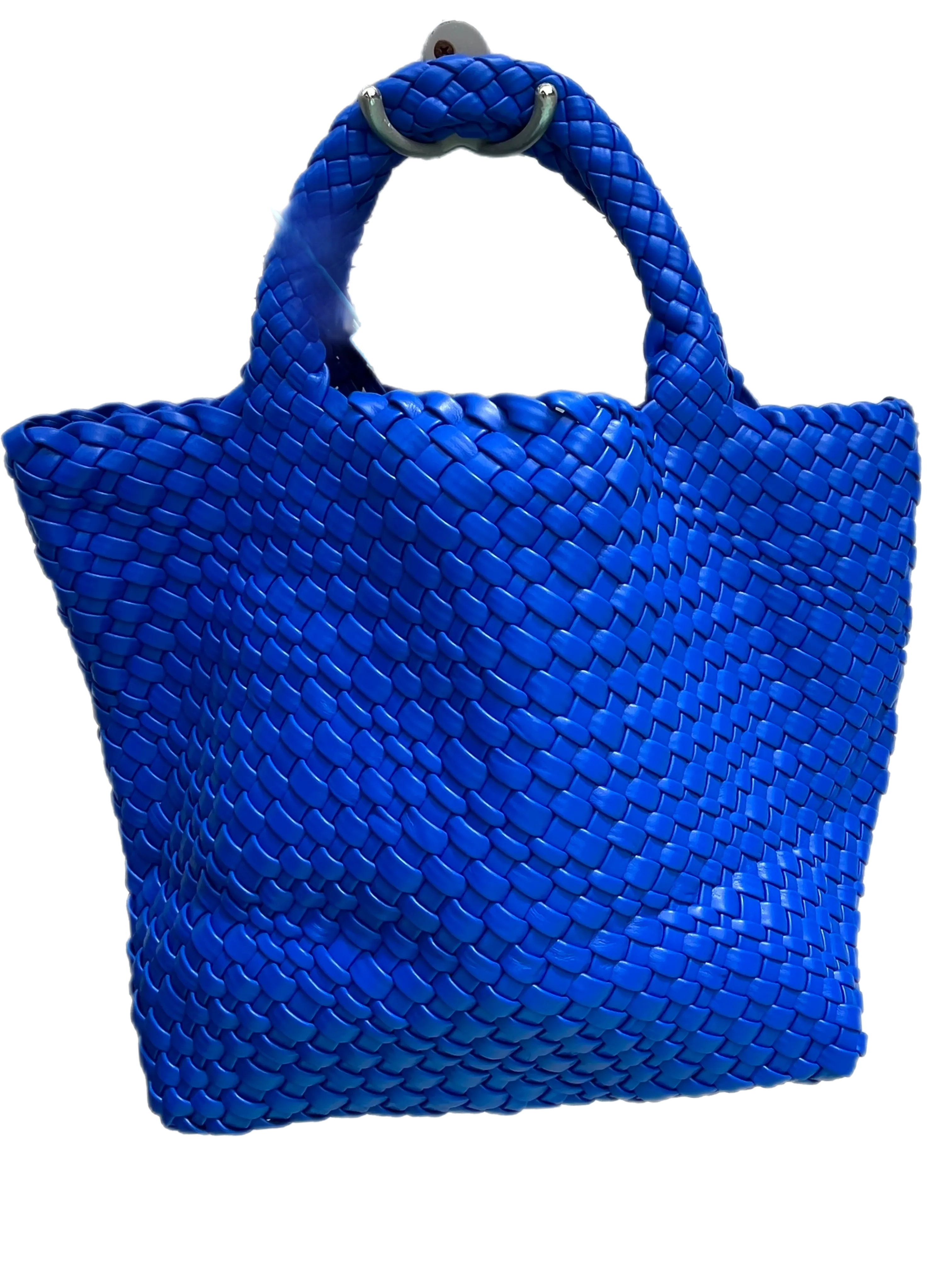 Braided tote with detachable mini bag inside *available in denim and vegan citrus, navy, taupe, pink, red, black, orange and kelly green!