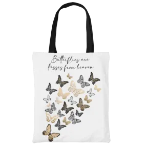 Butterflies are kisses from heaven tote bag