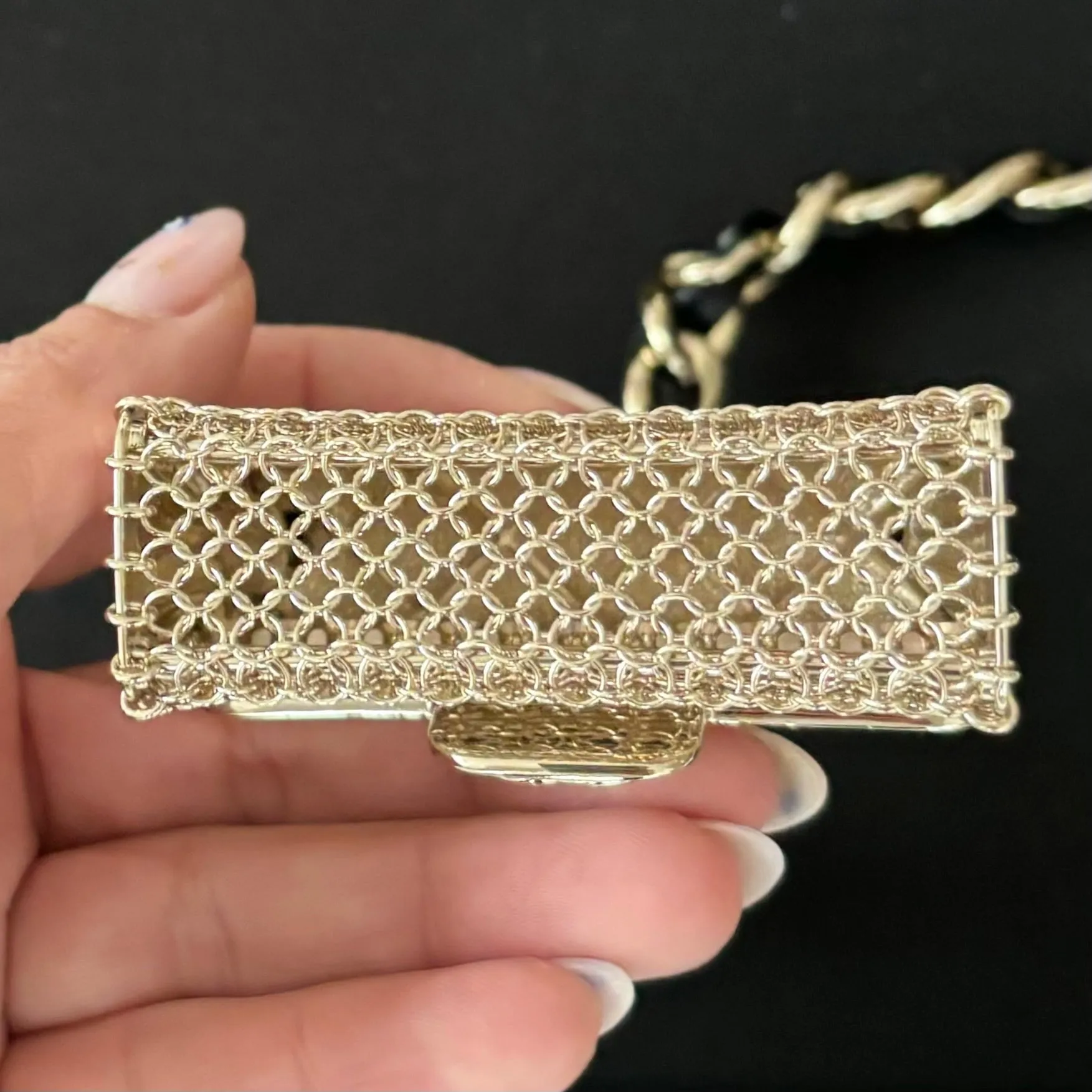 Chanel 22C Mini Mesh Bag Runway Chain Belt Bag