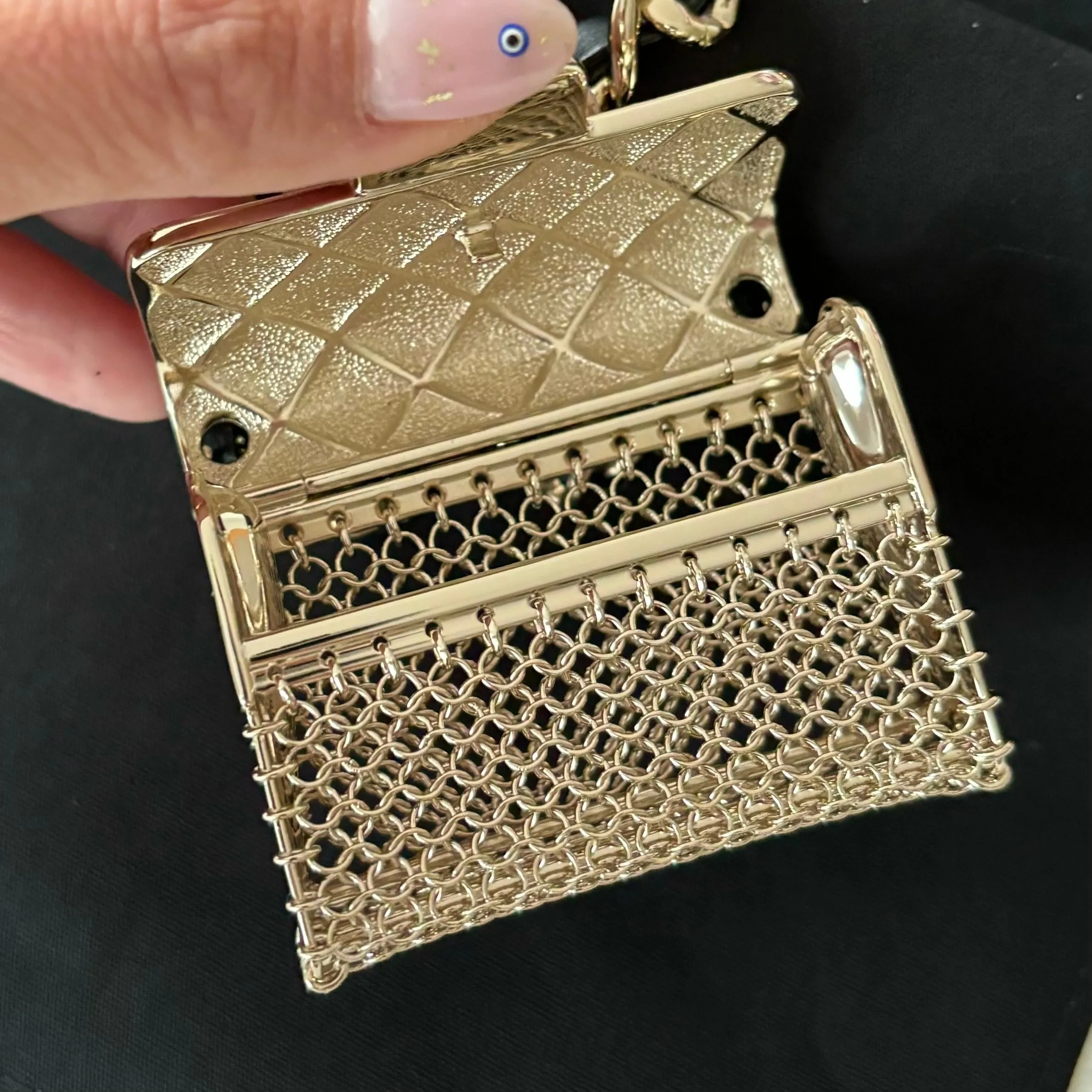 Chanel 22C Mini Mesh Bag Runway Chain Belt Bag