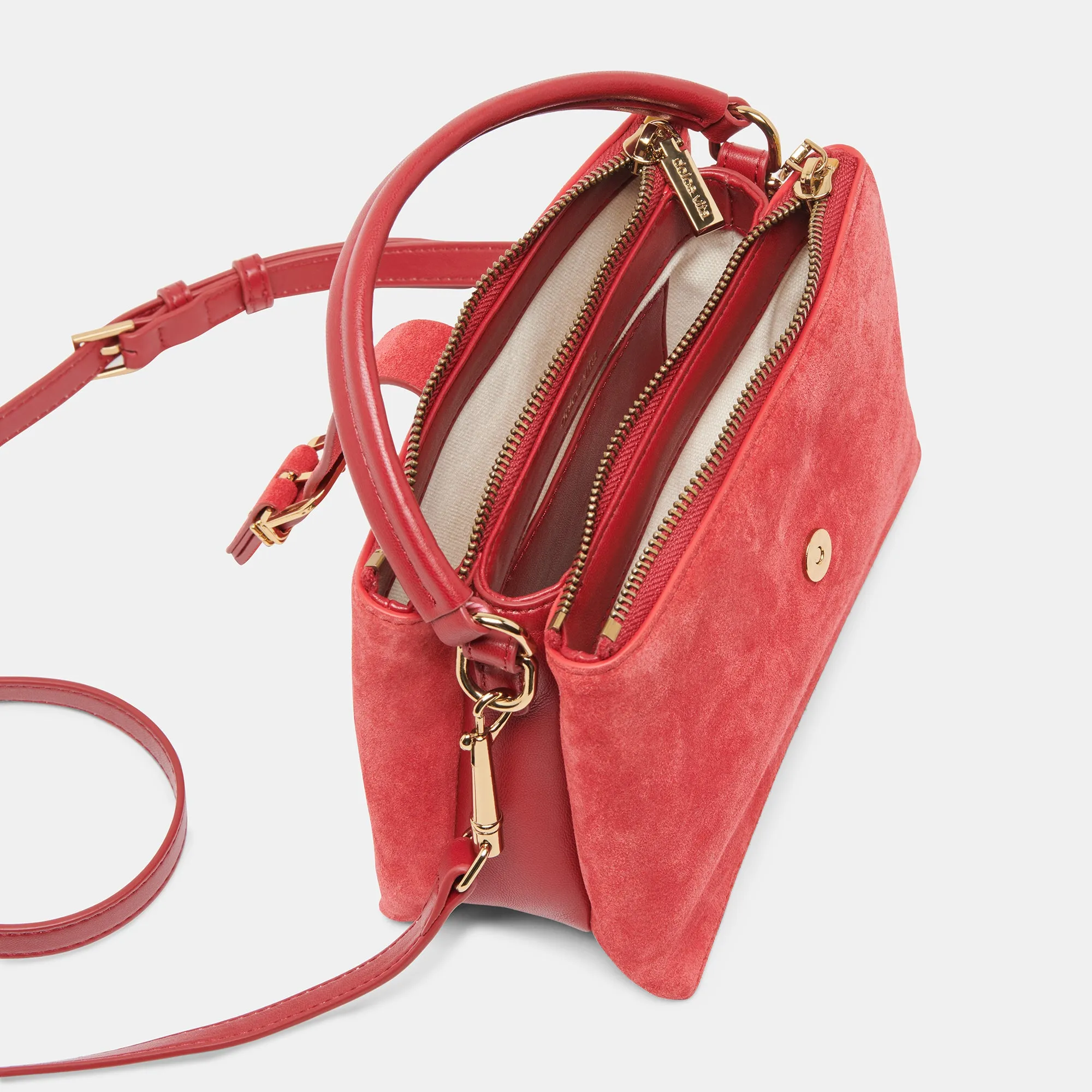 CHARLY CROSSBODY RED SUEDE