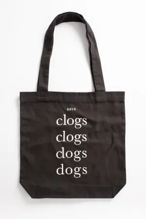 Clogs   Dogs tote-Coal