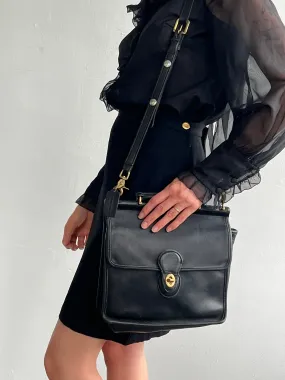 Coach Classic Black Leather Crossbody