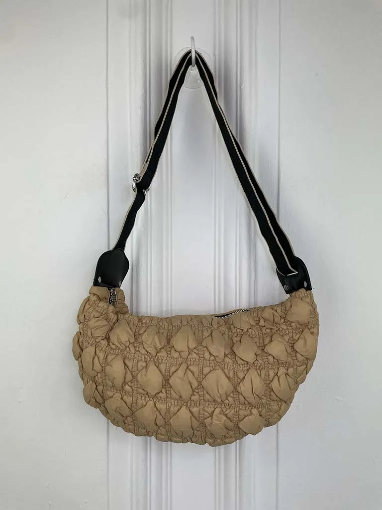 Crinkle Puff Bumbag - Sand