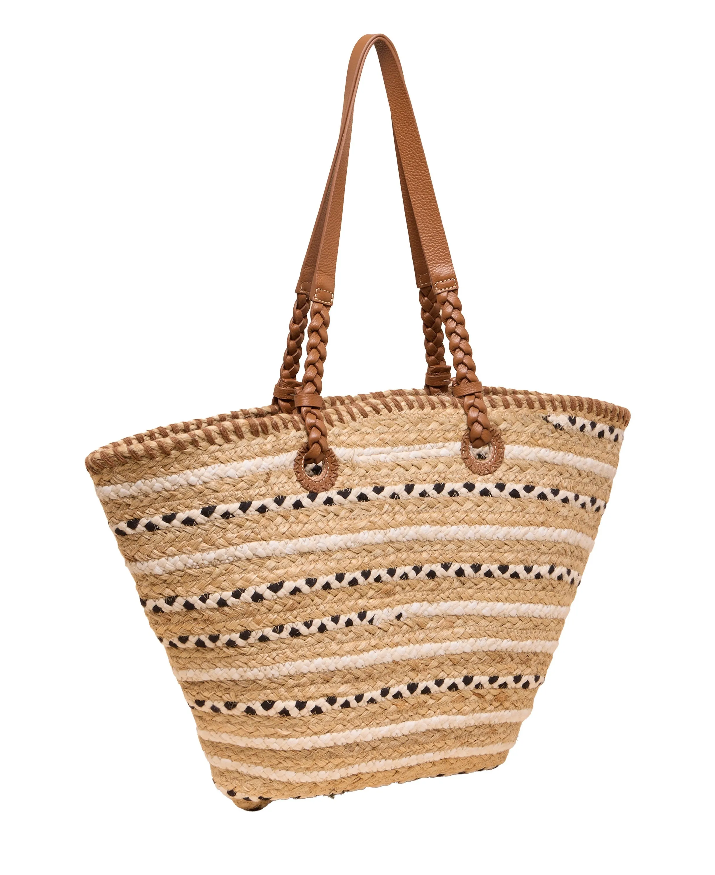 Demi Jute Large Tote Bag - Nat Multi