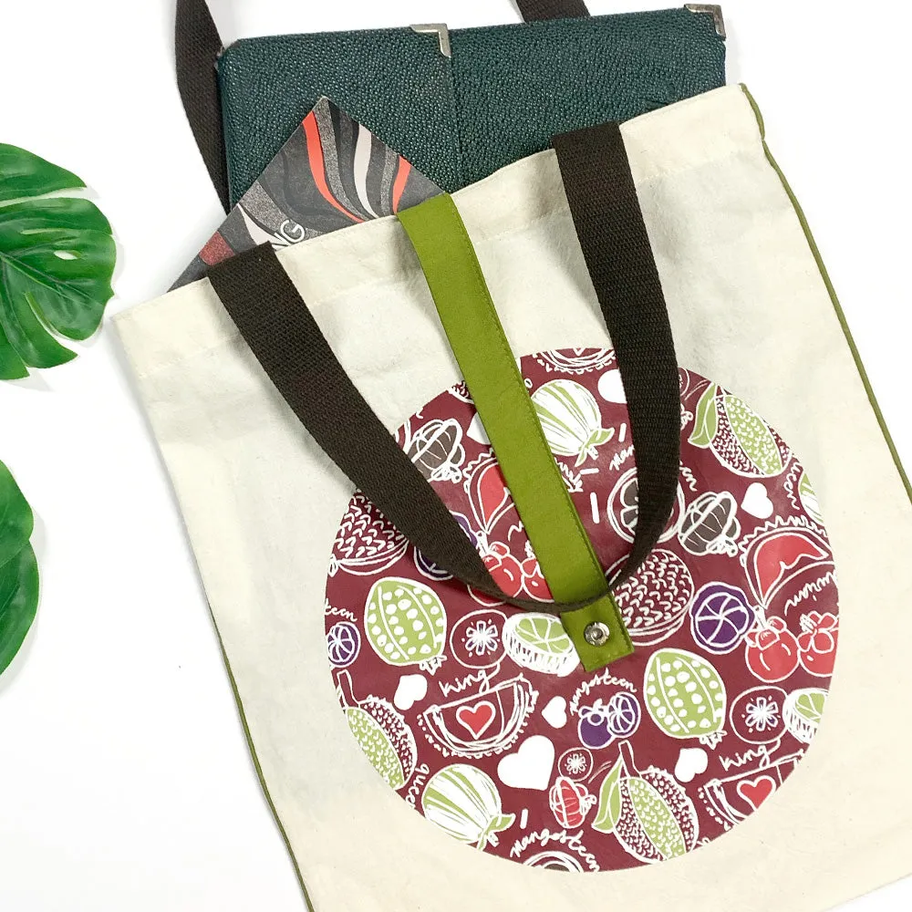 Durian Tote Bag - Maroon