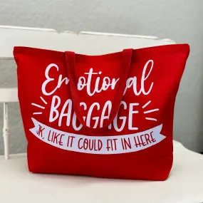 Emotional Baggage Red Bag