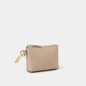 Evie Clip On Coin Purse in soft tan