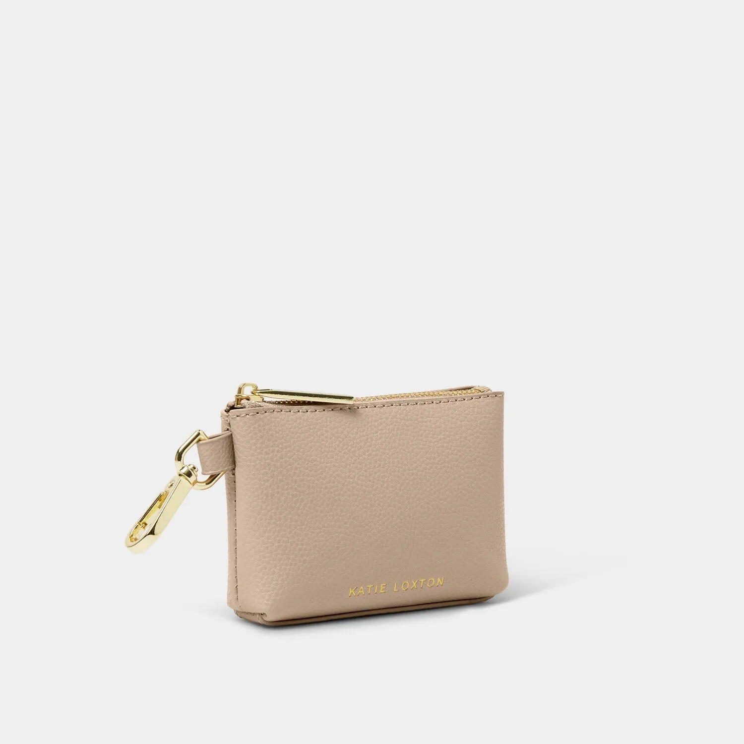 Evie Clip On Coin Purse in soft tan