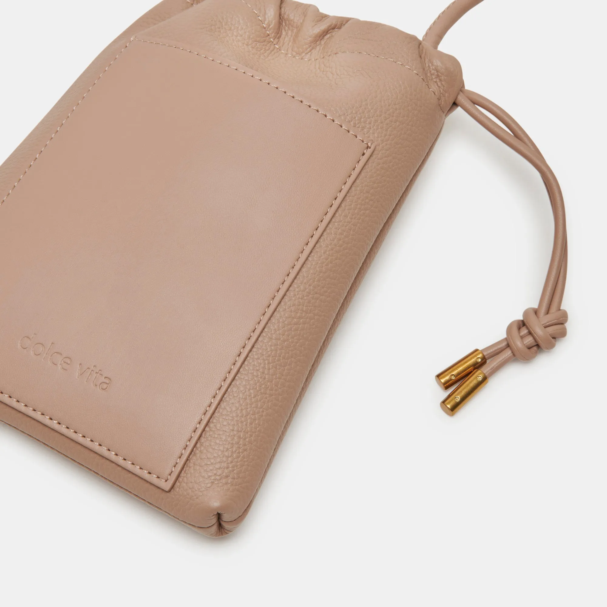 EVIE CROSSBODY POUCH CAFE LEATHER