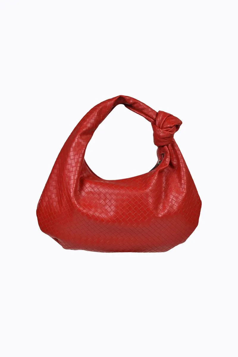 Evity - Red Embossed Weave