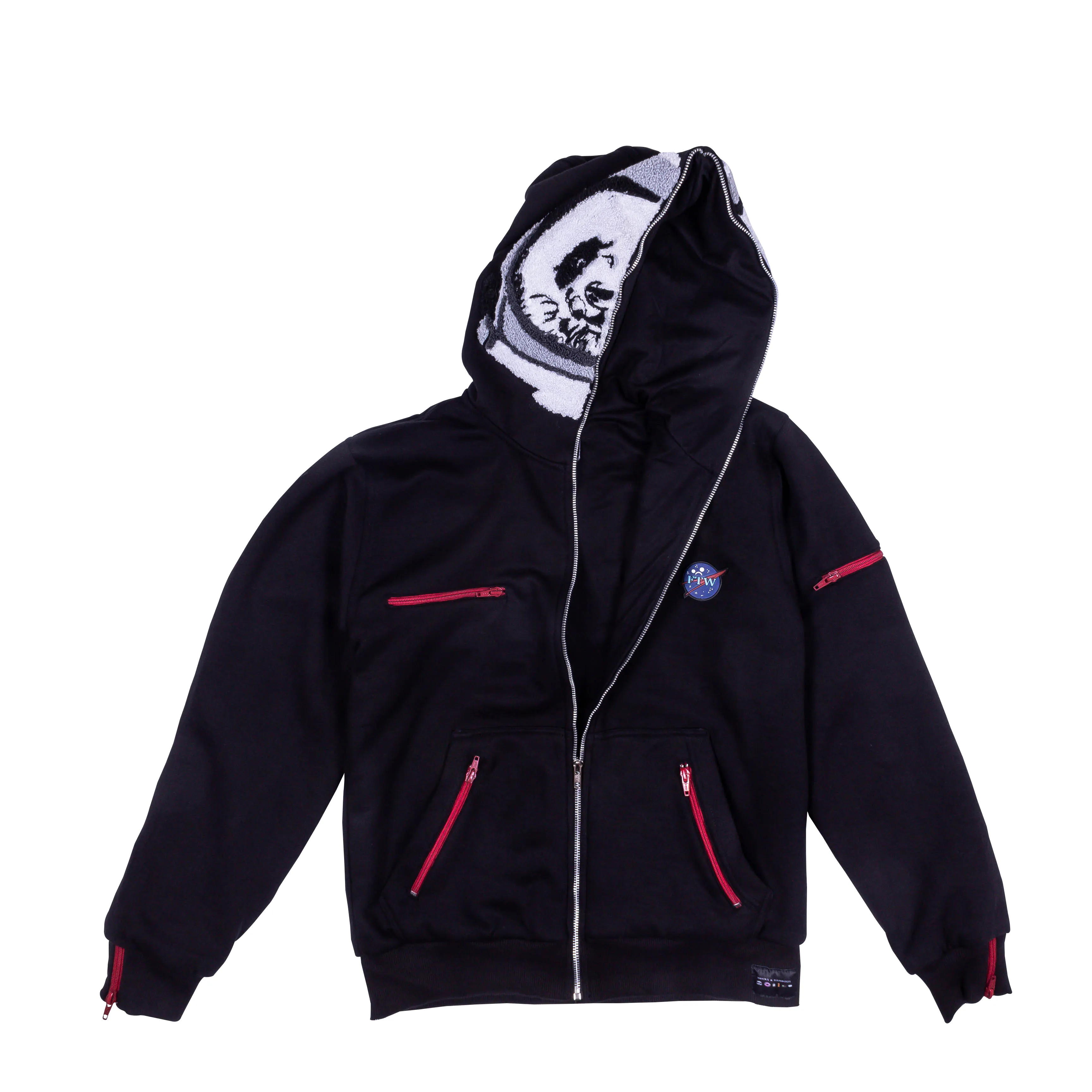 FTW Moon Rocks Zip Up Hoodie With Removable Storage Bag