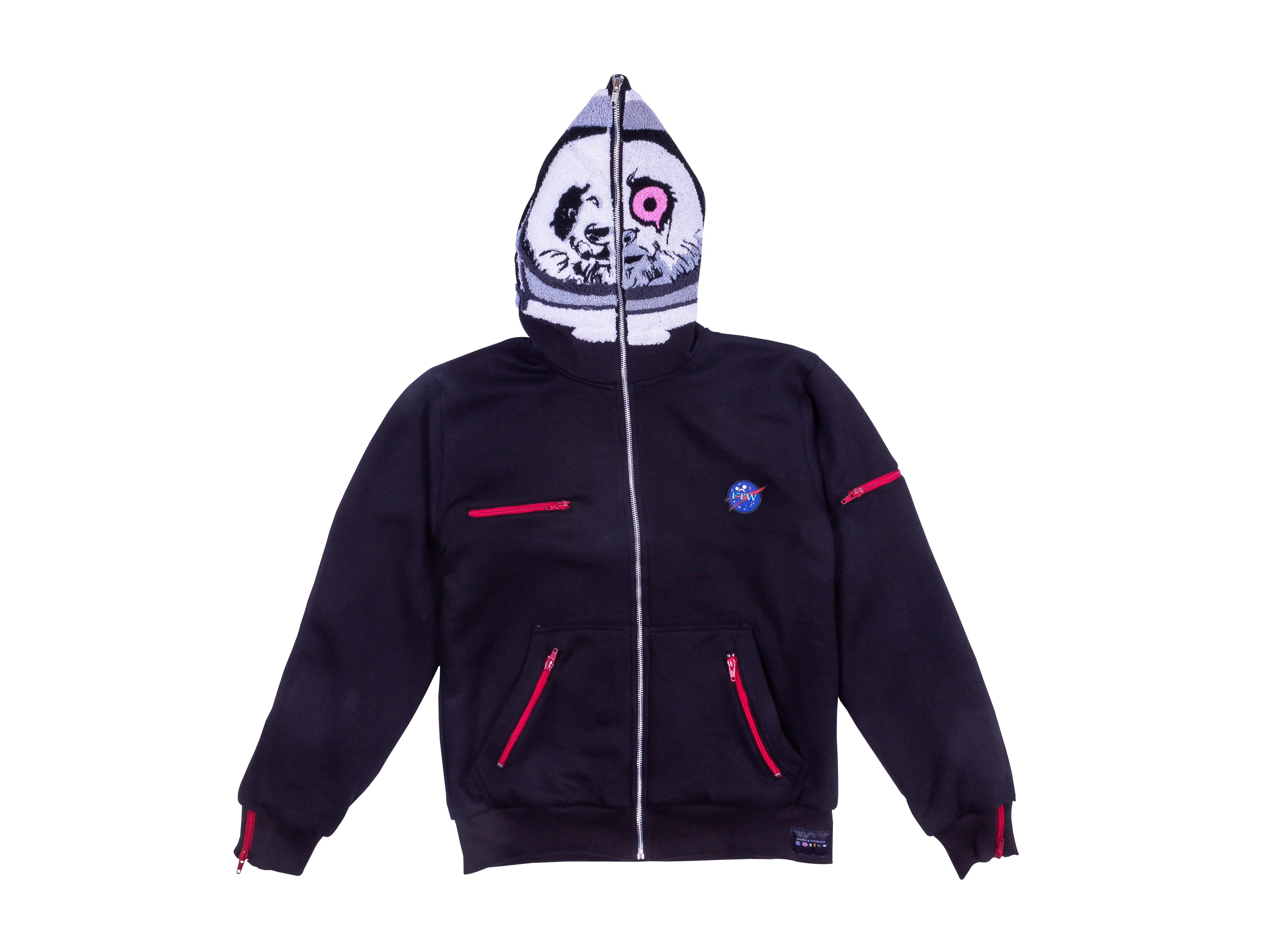 FTW Moon Rocks Zip Up Hoodie With Removable Storage Bag