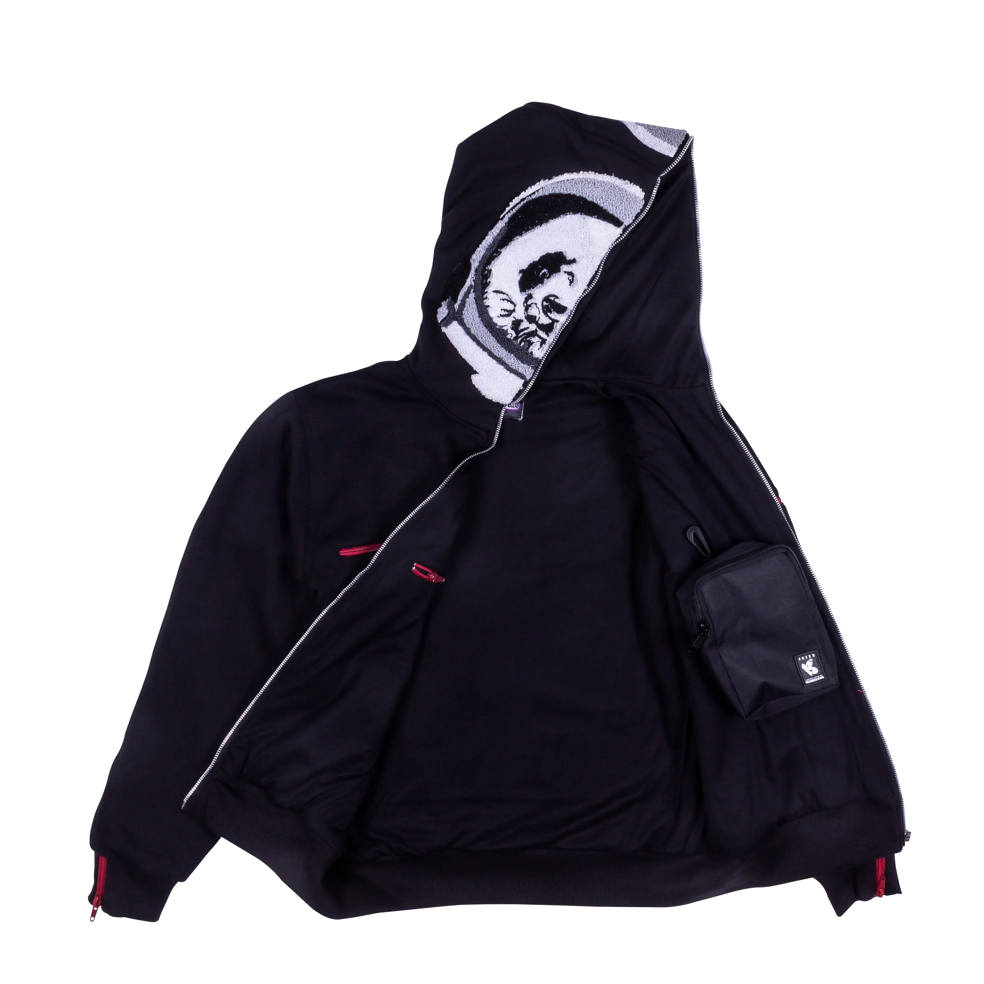 FTW Moon Rocks Zip Up Hoodie With Removable Storage Bag