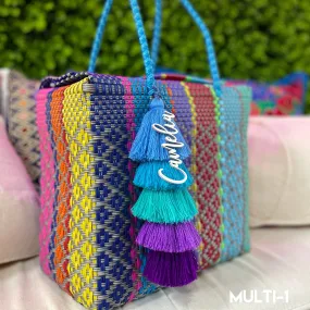 Handwoven Oaxacan Upcycled Boxed Tote - X-Large