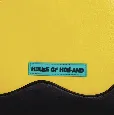 House Of Holland Cross Body Bag In Yellow, Black And Blue With Printed Logo