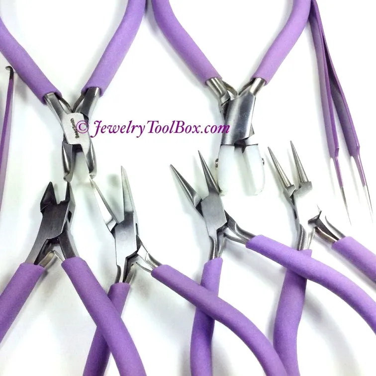 Jewelry Tool Kit with Clutch, Orchid Jewelry Making Pliers Set, Beader's Tool Set, Portable Jewelry Pliers Set, xx 22