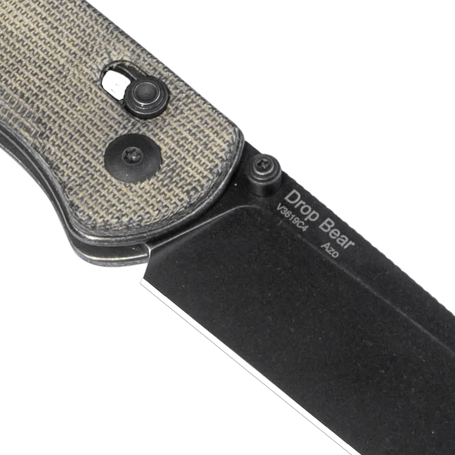 Kizer Drop Bear 154CM Blade Micarta Handle V3619C4 (2.99 Black stonewashed)