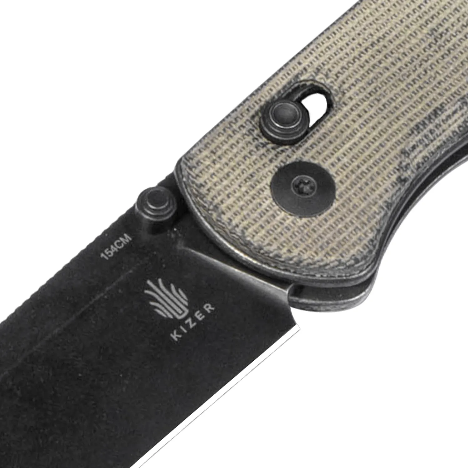 Kizer Drop Bear 154CM Blade Micarta Handle V3619C4 (2.99 Black stonewashed)