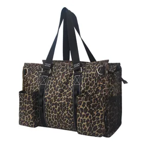 Leopard NGIL Zippered Lined Caddy Organizer Tote Bag