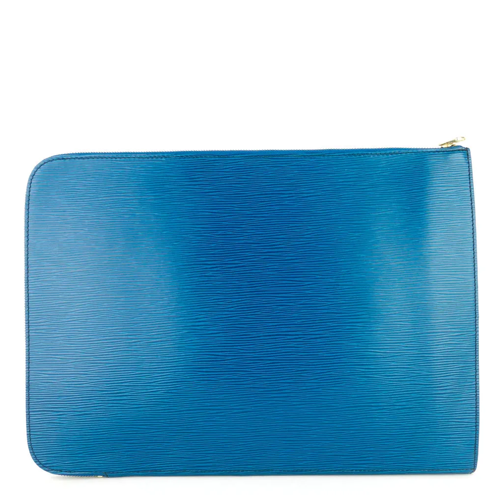 Louis Vuitton Blue Epi Leather Poche Documents Portfolio Pouch