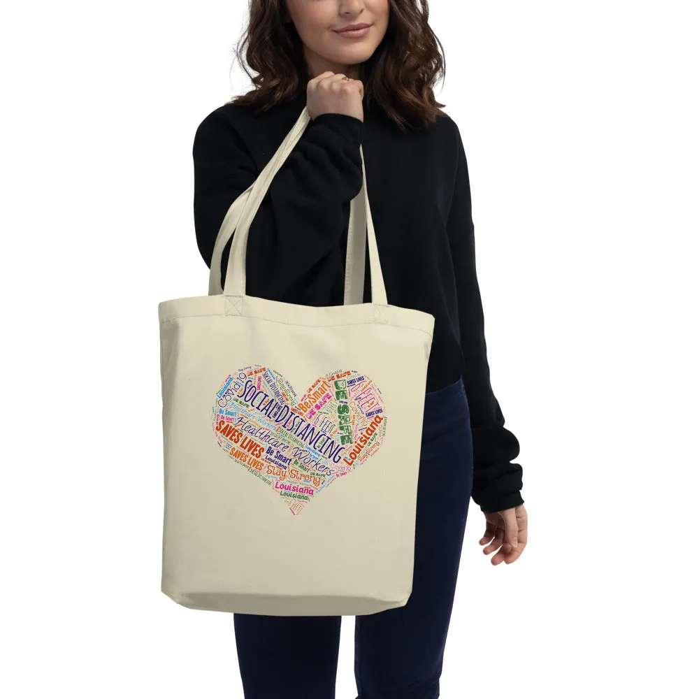 Louisiana - Social Distancing Tote Bag - Eco Friendly