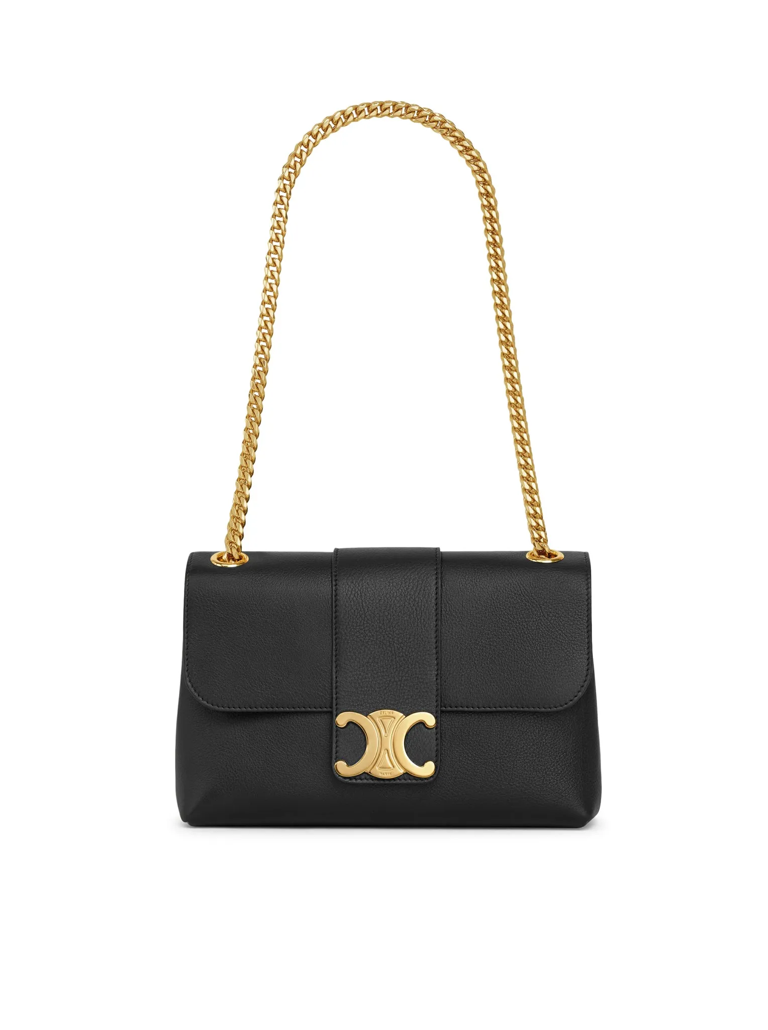 MEDIUM VICTOIRE BAG IN SOFT BLACK CALF LEATHER