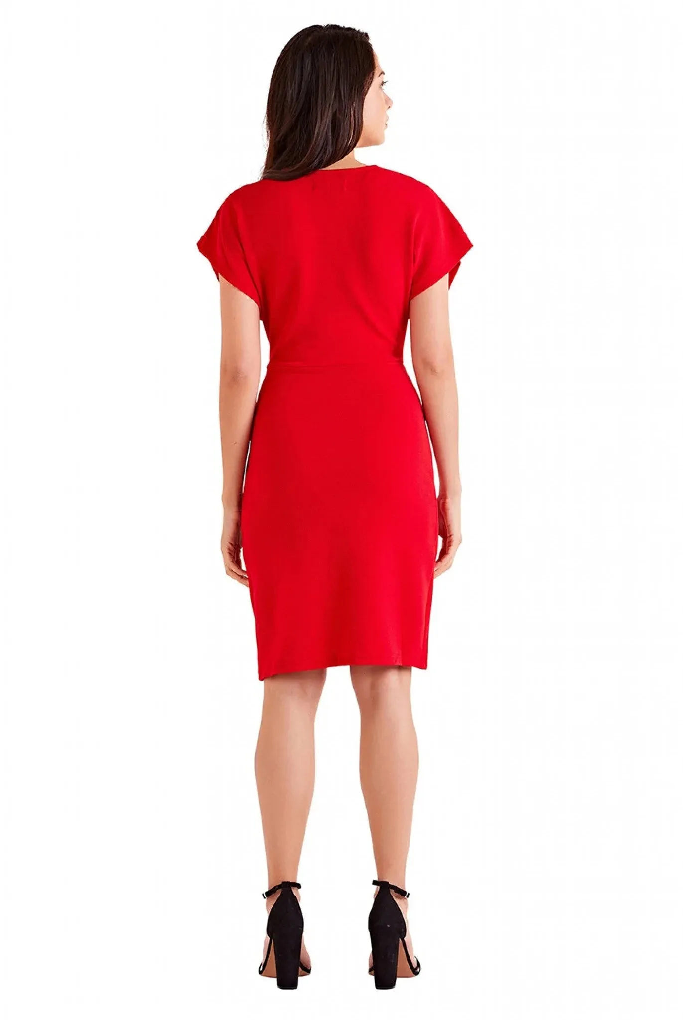 Mela London Red Wrap Front Dress